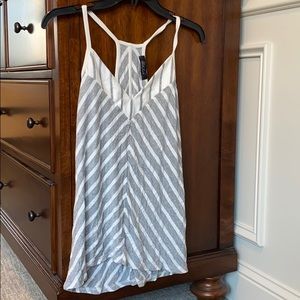 Grey and white tank top